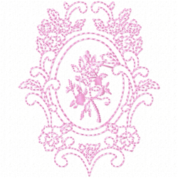 Flowers And Tree Embroidery Design 6